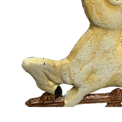 close up of a doorstop on a white background