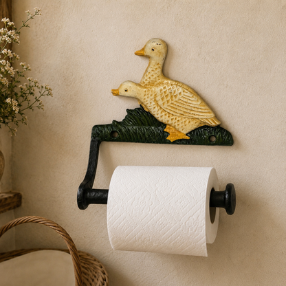 Cast Iron Goose Toilet Roll Holder | French Country Farmhouse Bathroom Decor