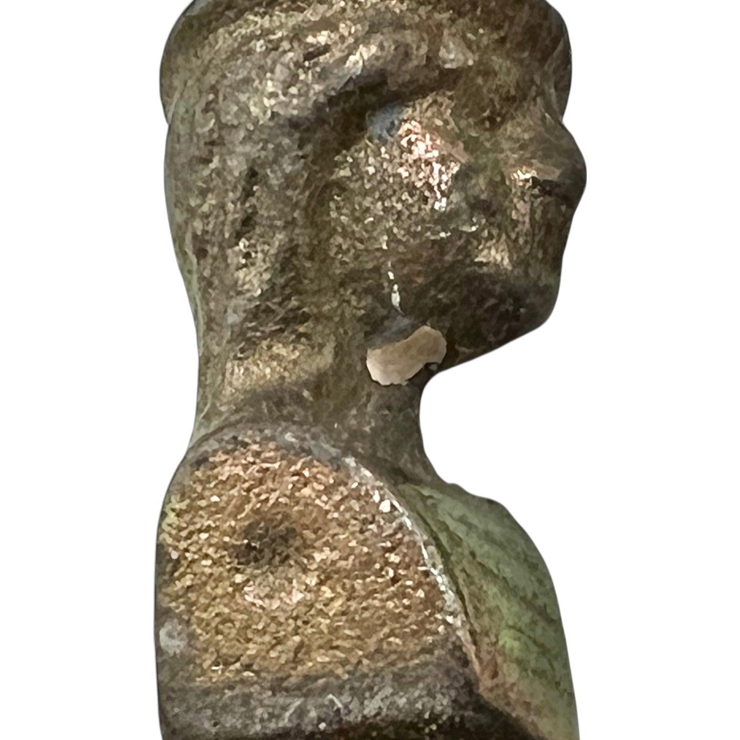 Close up of a French decorative shutter brackets on a white background