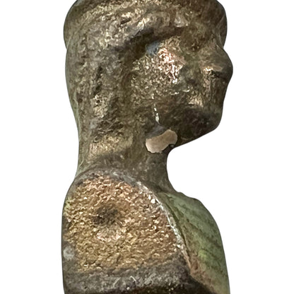 Close up of a French decorative shutter brackets on a white background