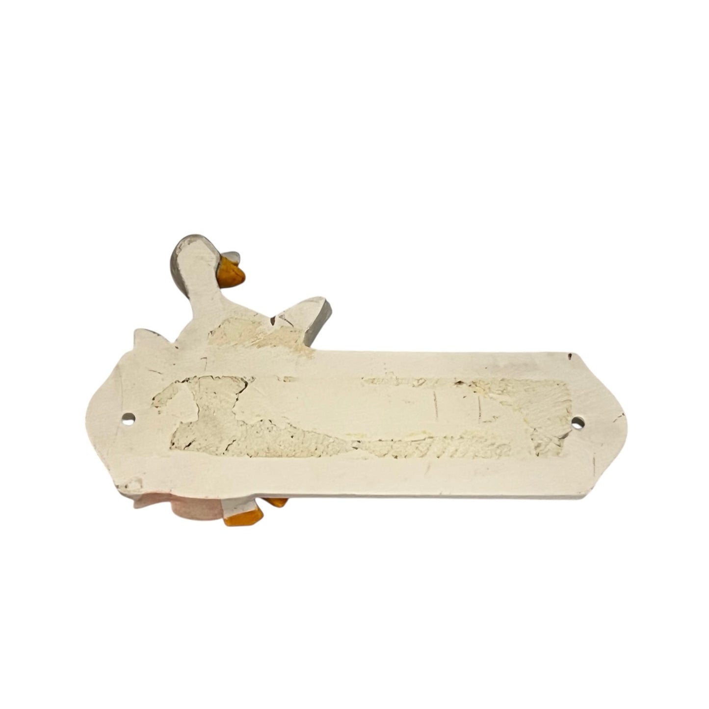 Back view of a decorative novelty door sign on a white background