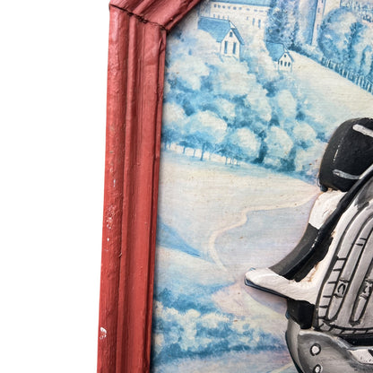 Harley Davidson EL Police Motorcycle 3D Wooden Wall Art – Vintage Style Pub Sign