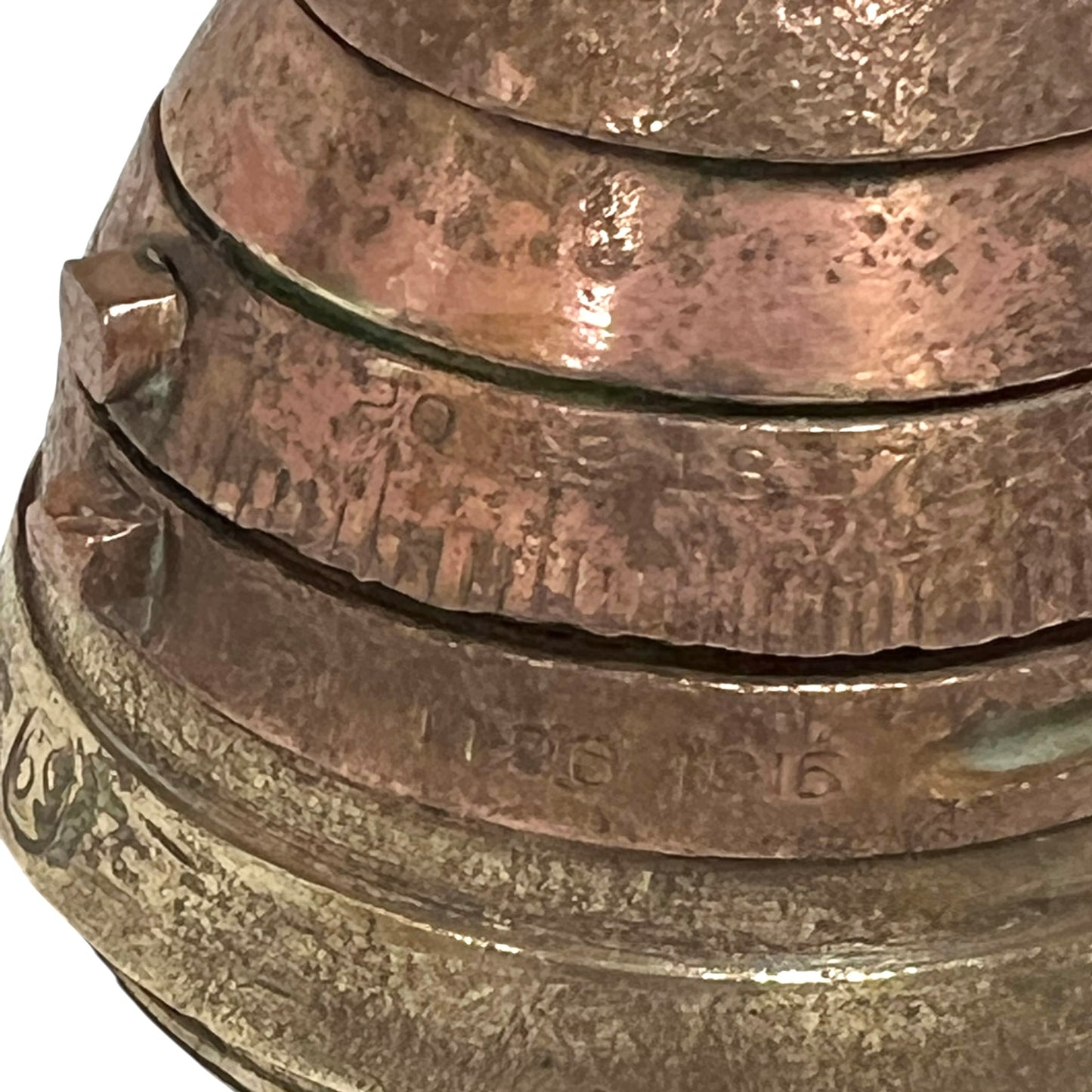 WW1 brass fuse paperweight on a white background