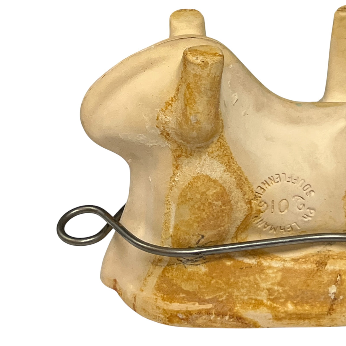 Vintage French Easter Lamb Cake Mould – Poterie Lehmann Alsace Ceramic Lamala with Recipe