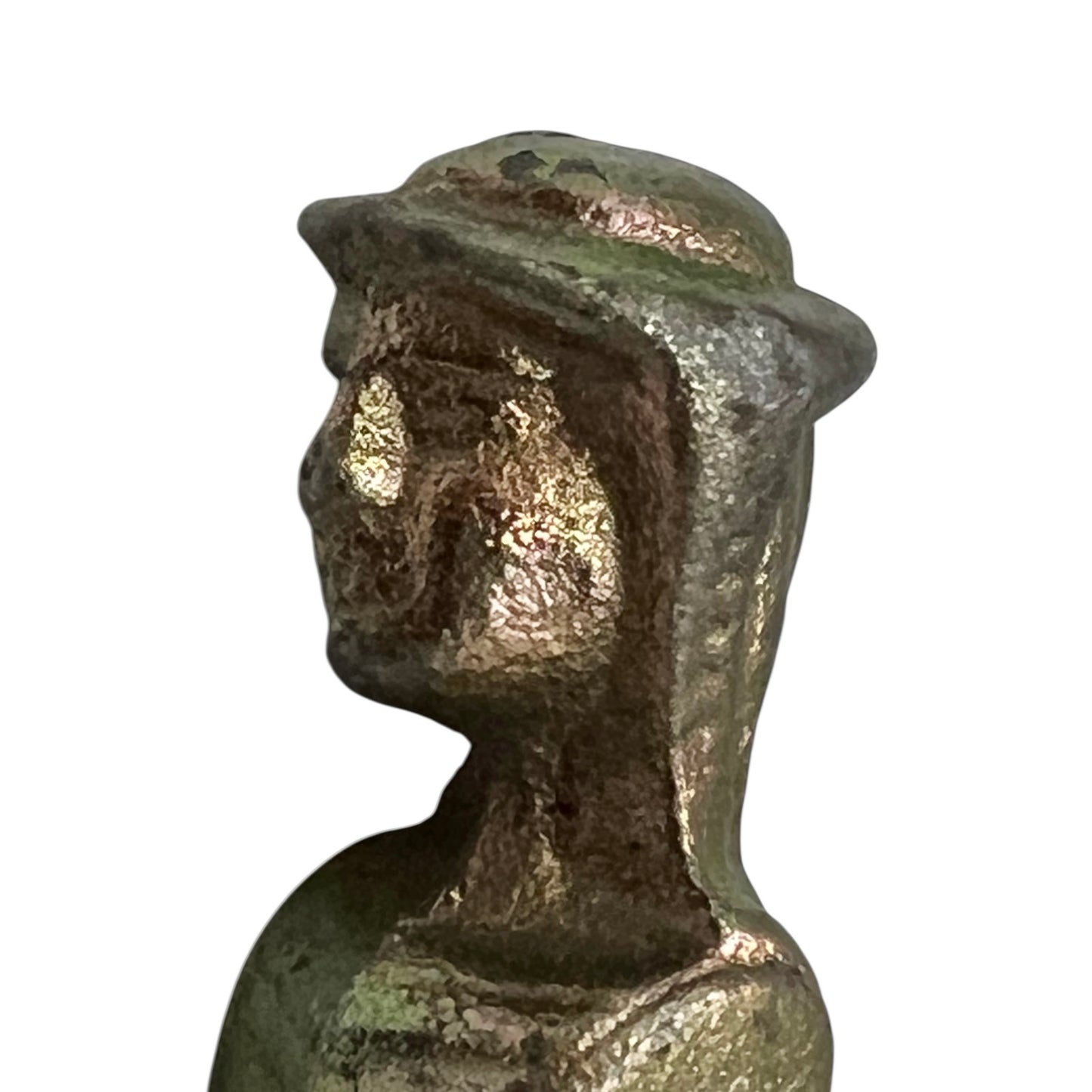 Close up of a French decorative shutter brackets on a white background