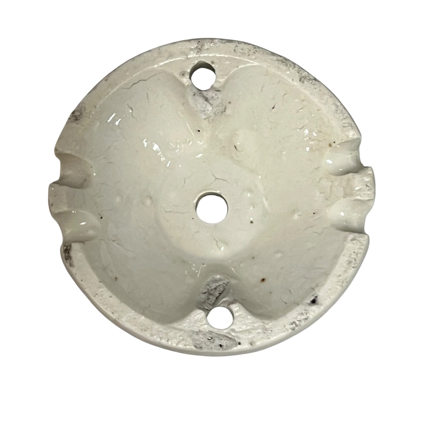 Antique French Porcelain Ceiling Rose 7cm Vintage Lighting Canopy