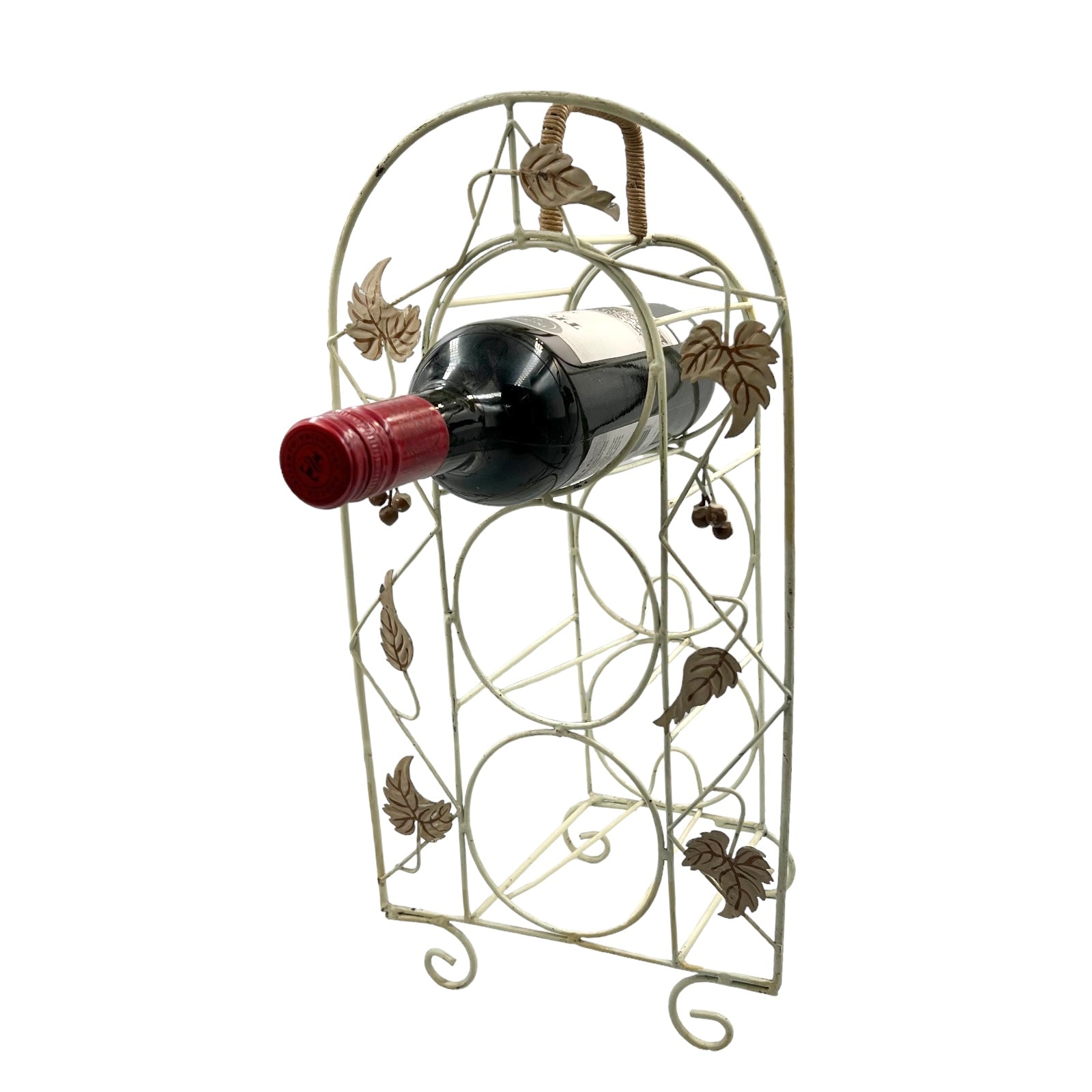 French table top freestanding 3 bottle holder rack 