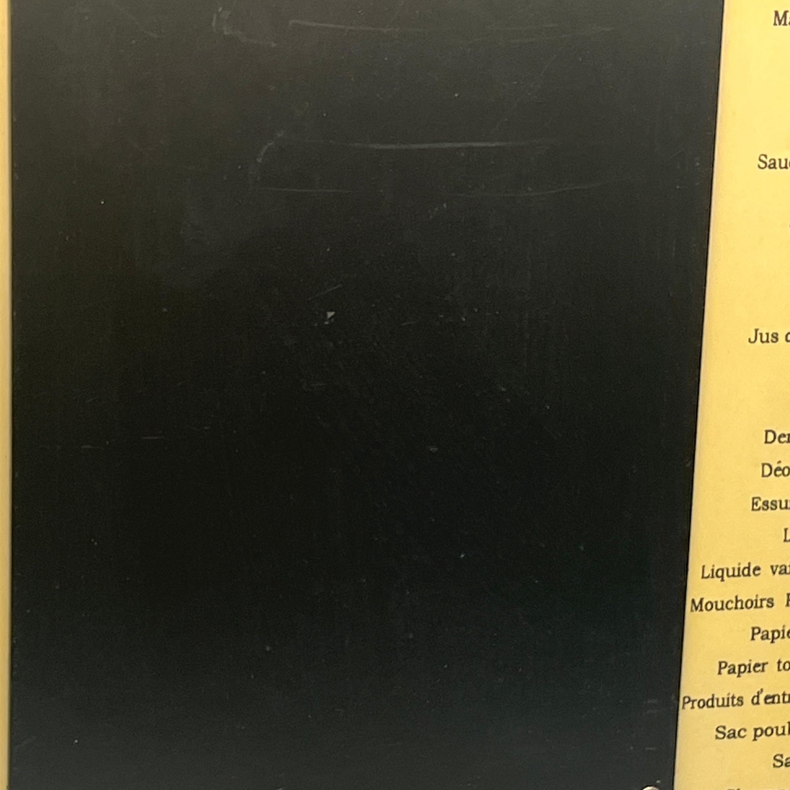blackboard on shopping list board