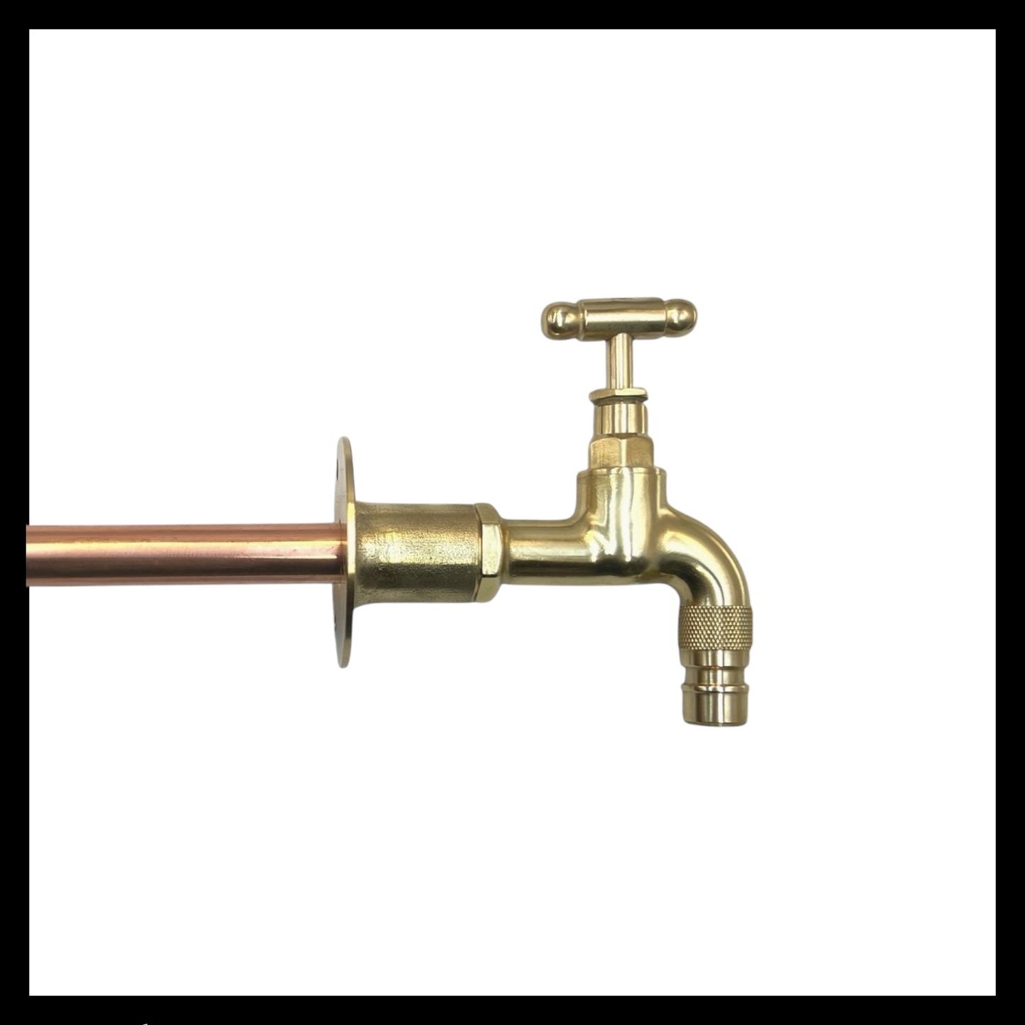 Brass Vintage Style Kitchen or Bathroom Tap, Wall Mounted Tap (T25)