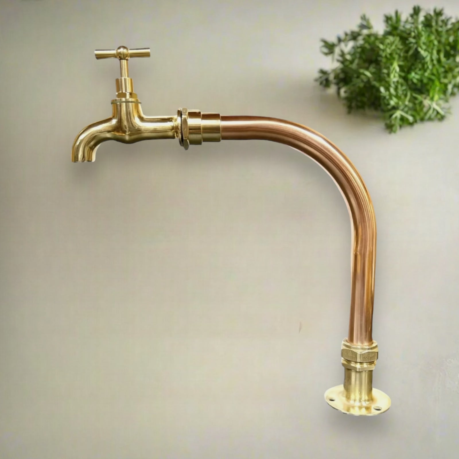 copper and brass kitchen Belfast sink tap