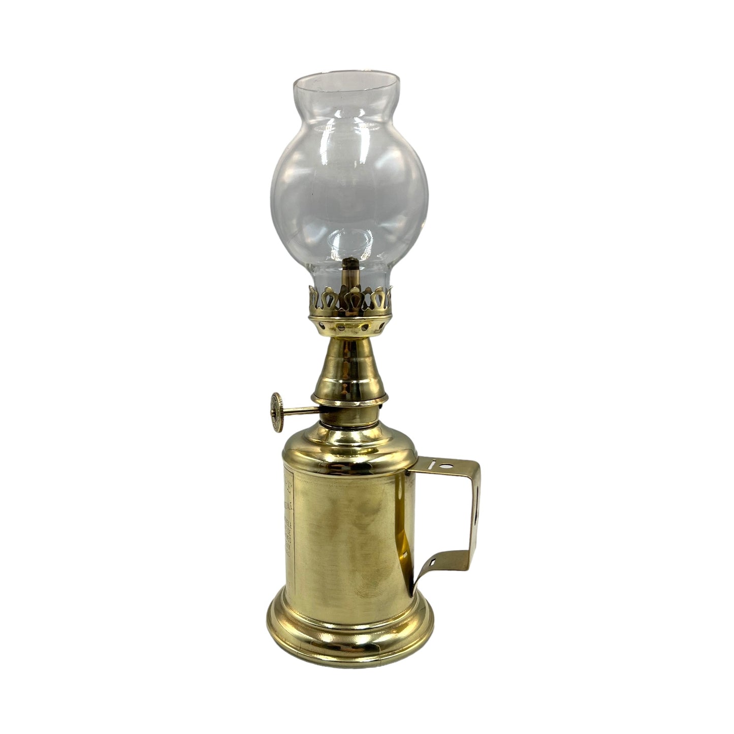 French Vintage Brass Pigeon Oil Lamp, Brass Vintners Oil Lamp, Bargeware