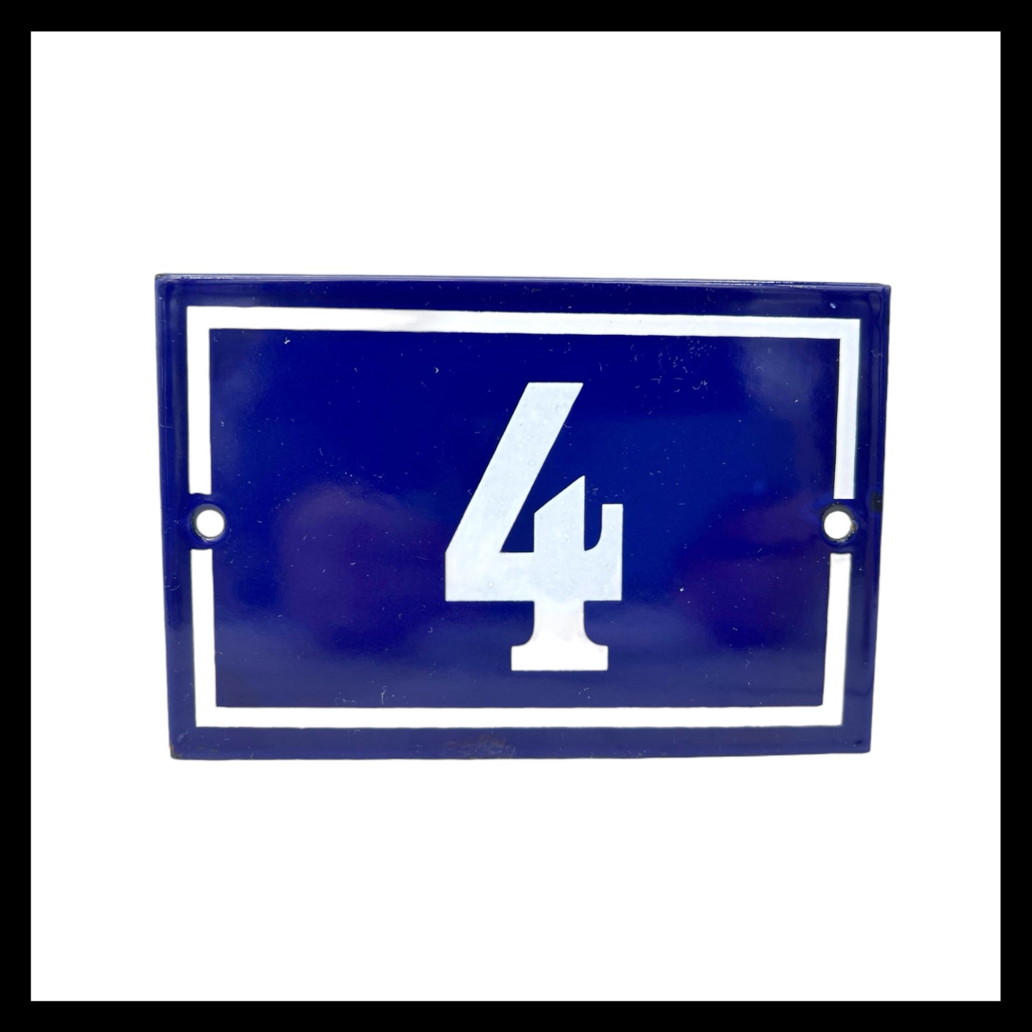 image French enamel blue and white door number sold by All Things French Store  