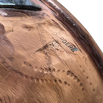 Pair of French Copper Pans with Long Handles – Tin Lined, Rustic Farmhouse Kitchen Decor