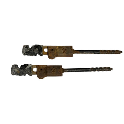 Pair of make head shutter dogs 
