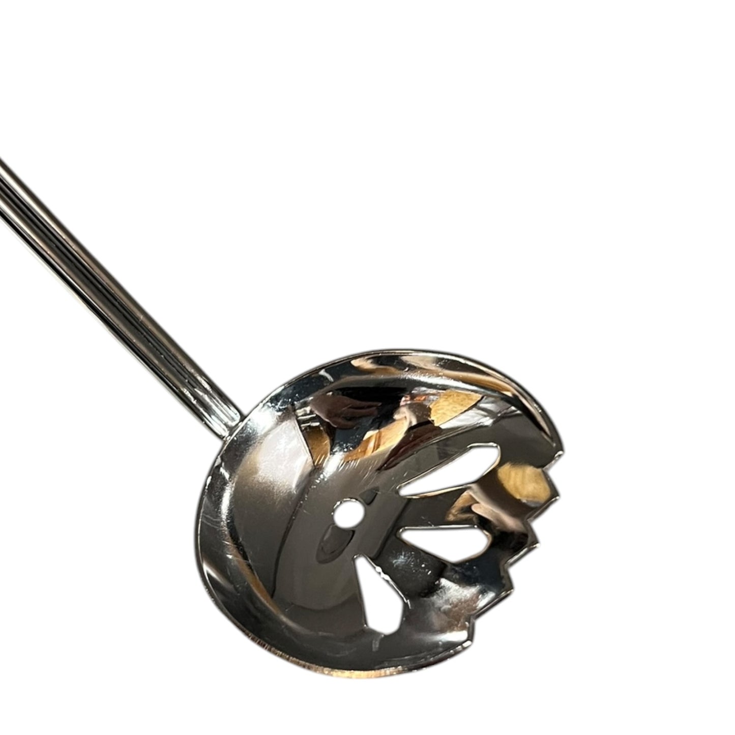 Close-up of a crystal ice bucket with silver lid and handle on a white background