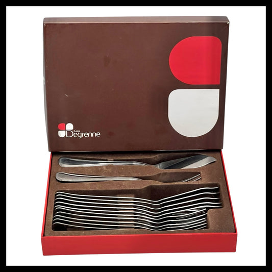 French Guy Degrenne Fish Cutlery Set for 6 in original box for sale from All Things French Store