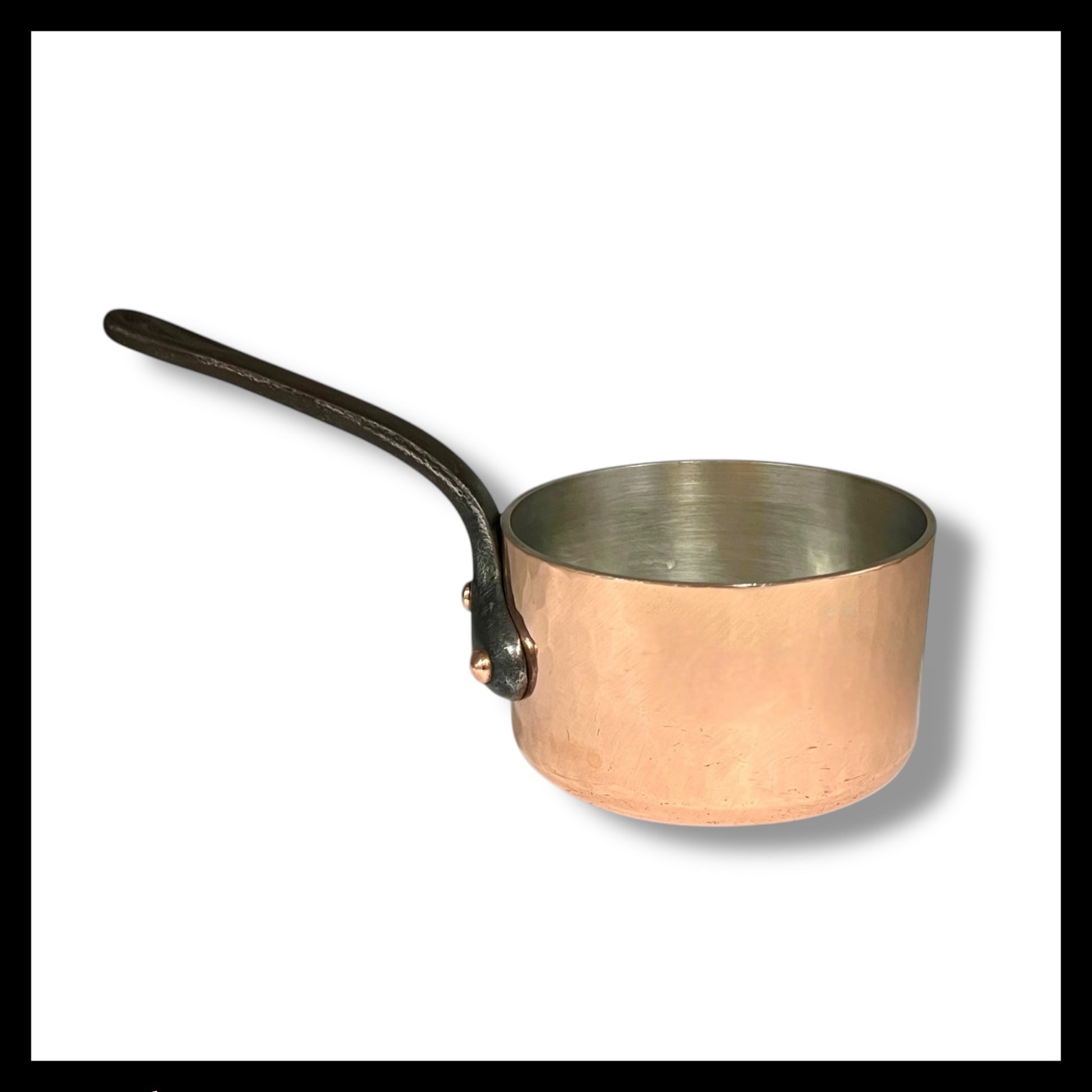 Vintage French Copper Saucepan Pot 3mm with Brand New Tin Lining