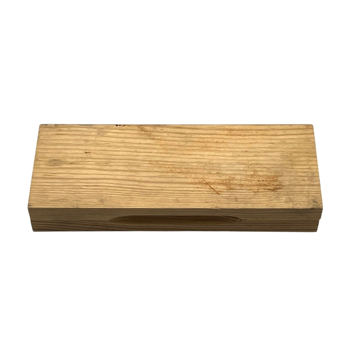 Wooden block on a white background