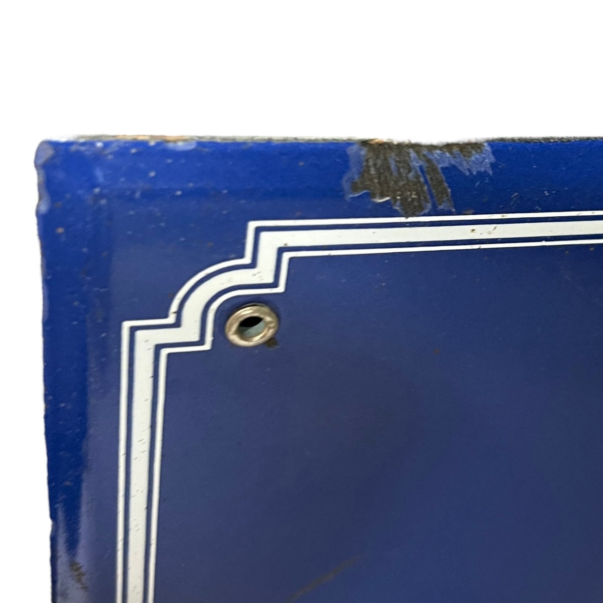 Close up of French road sign on a white background