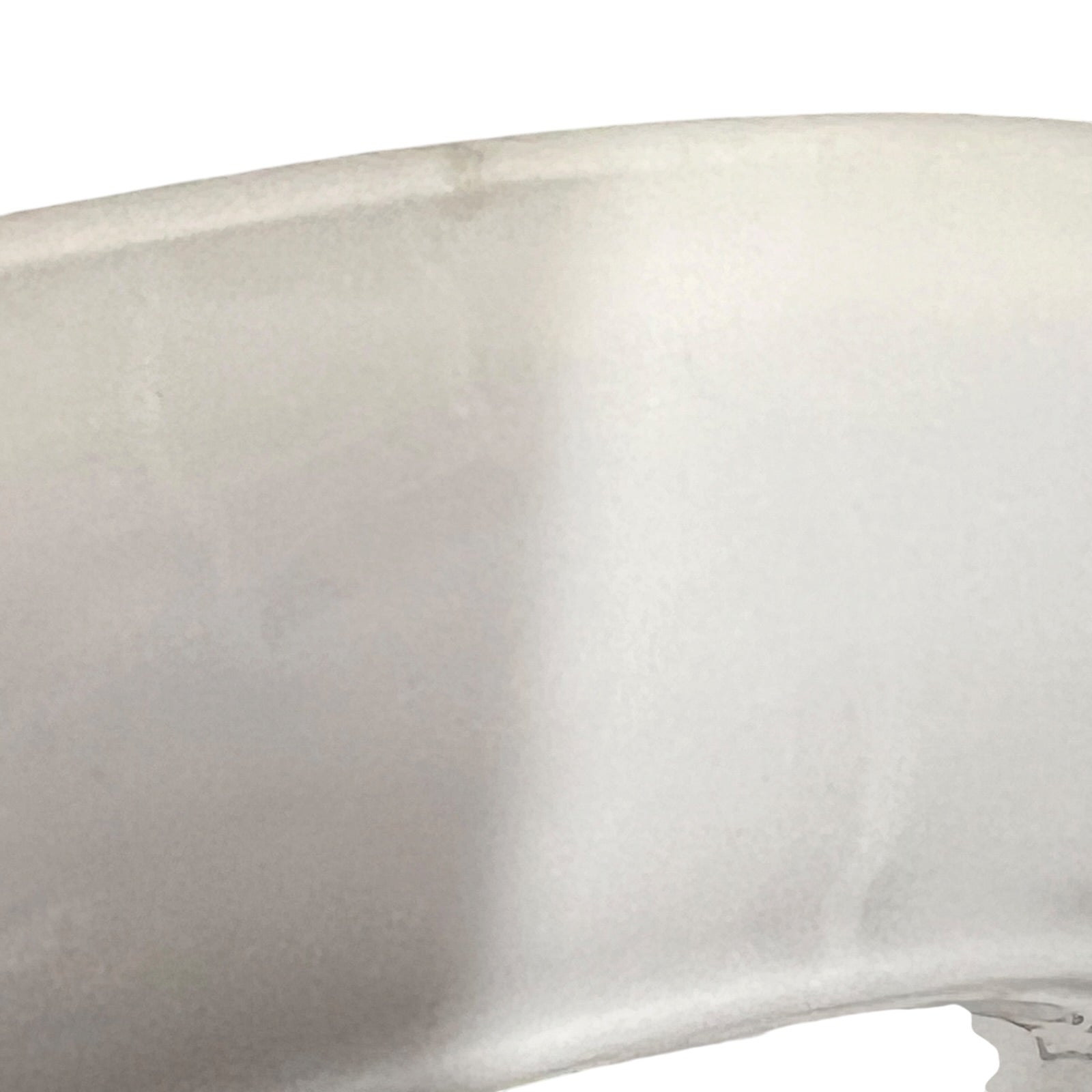 Close-up of a plate rim on a white background