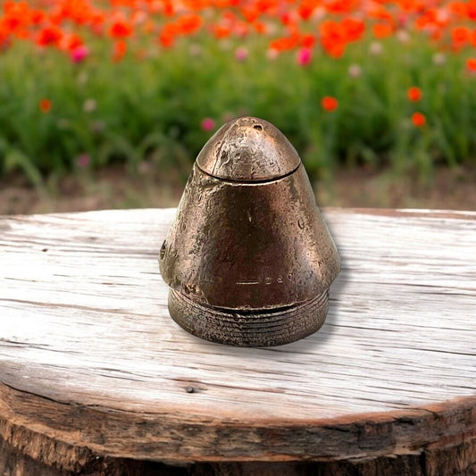 WW1 Brass Artillery Fuse No 100 dated 1916 great as a Paperweight, Battlefield Find for sale from All Things French Store