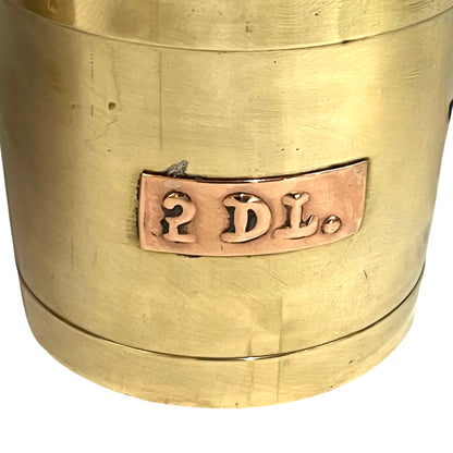 Set of 6 Vintage French Brass Cider Measuring Cups – Long-Handled Brocante Kitchen Decor