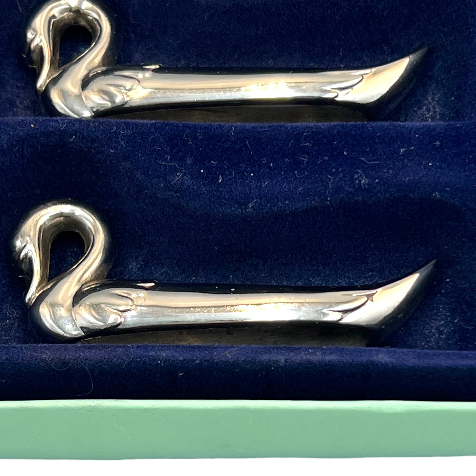 Silver Plated Cutlery Rests, French Vintage 6 Set Swan Shaped