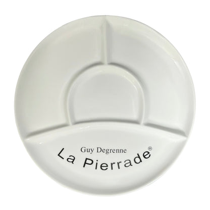 White ceramic trinket dish with 'La Pierrade' branding on a white background