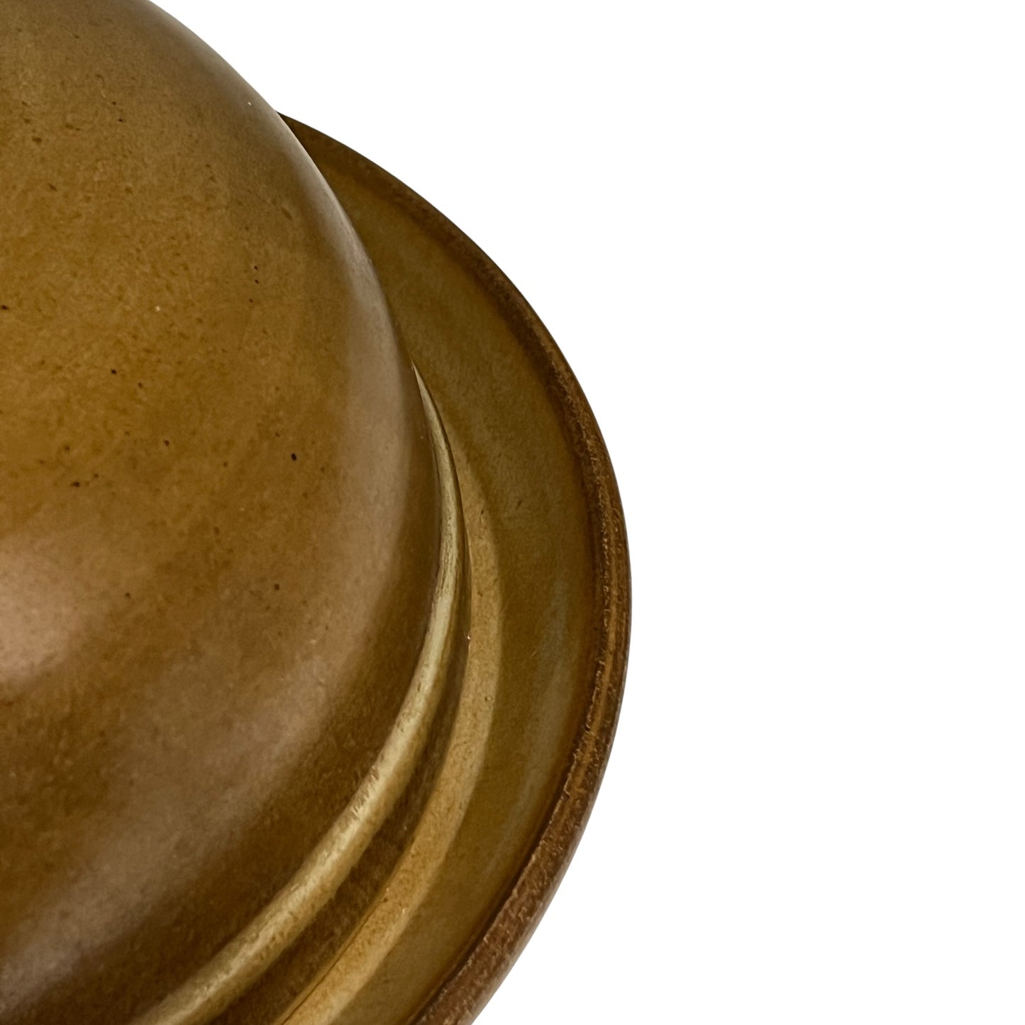 Close-up of a brown ceramic pot on a white background