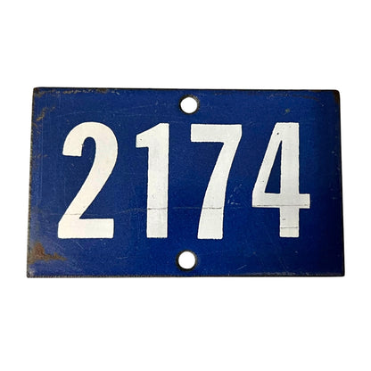 Vintage French Enamel Door Numbers, Garden Gatepost Numbers, Houses 2170 - 2189