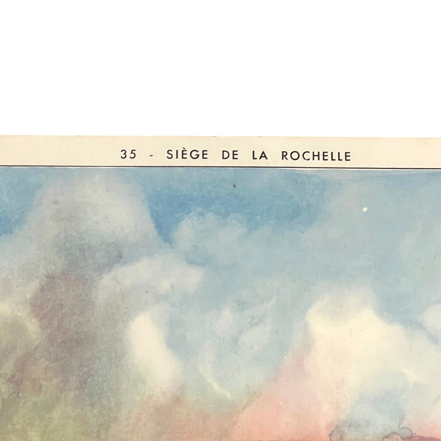 Vintage French Double-Sided School Poster – Siege of La Rochelle Teaching Aid