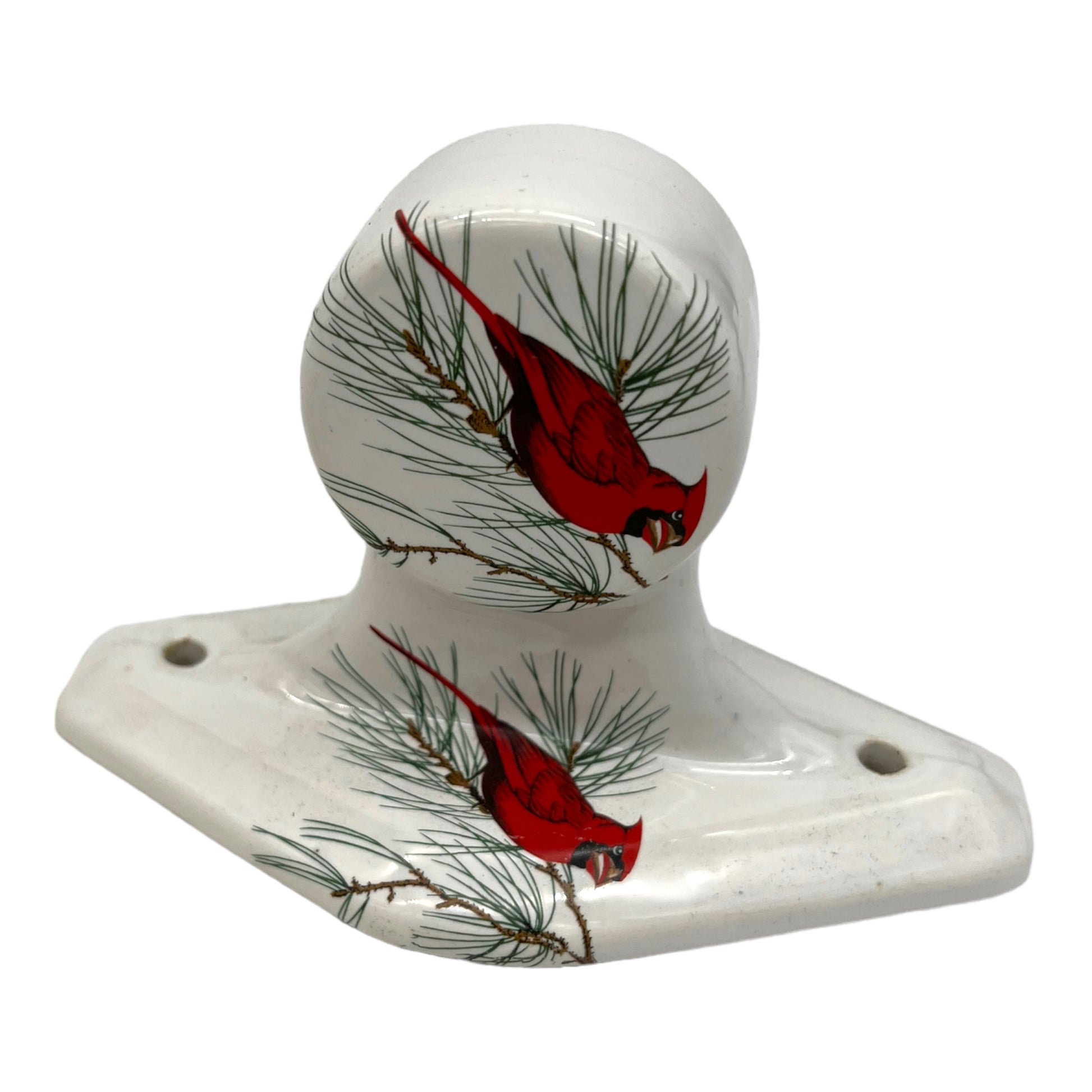 image 14 French Paris porcelain towel rail with bird design