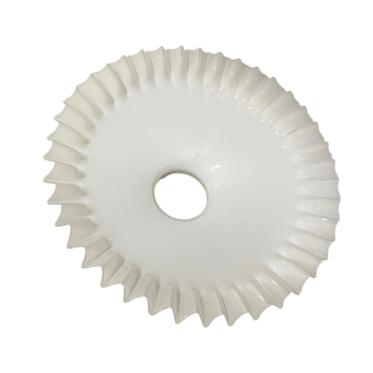 white milk glass lamp shade on a white background