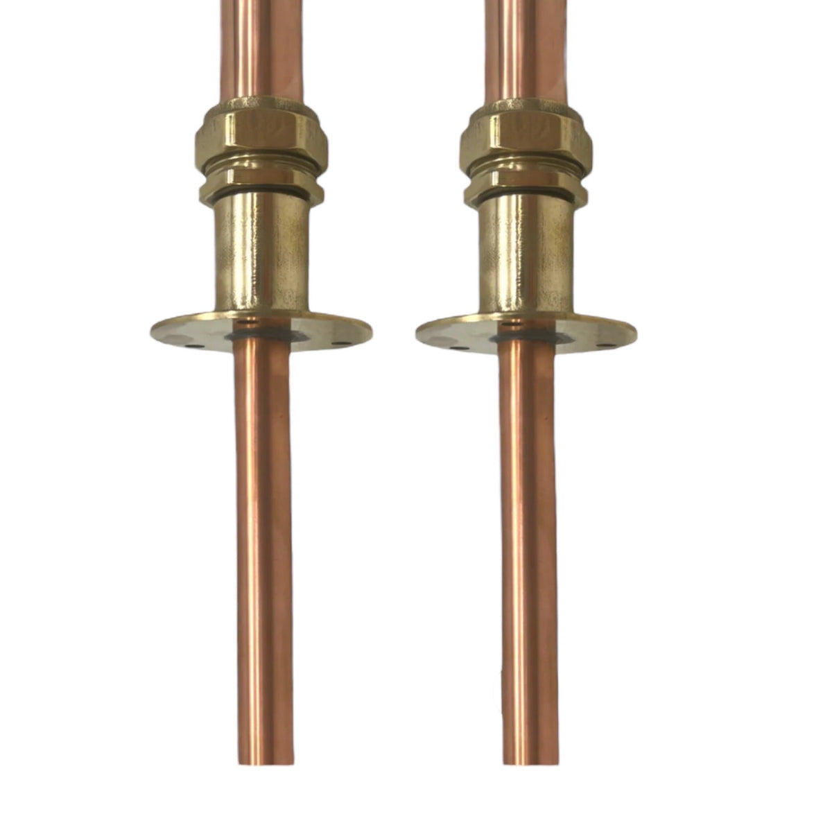 Pair of Made-to-Measure Copper & Brass Taps – Chunky Rustic Vintage Style Kitchen & Bathroom Taps