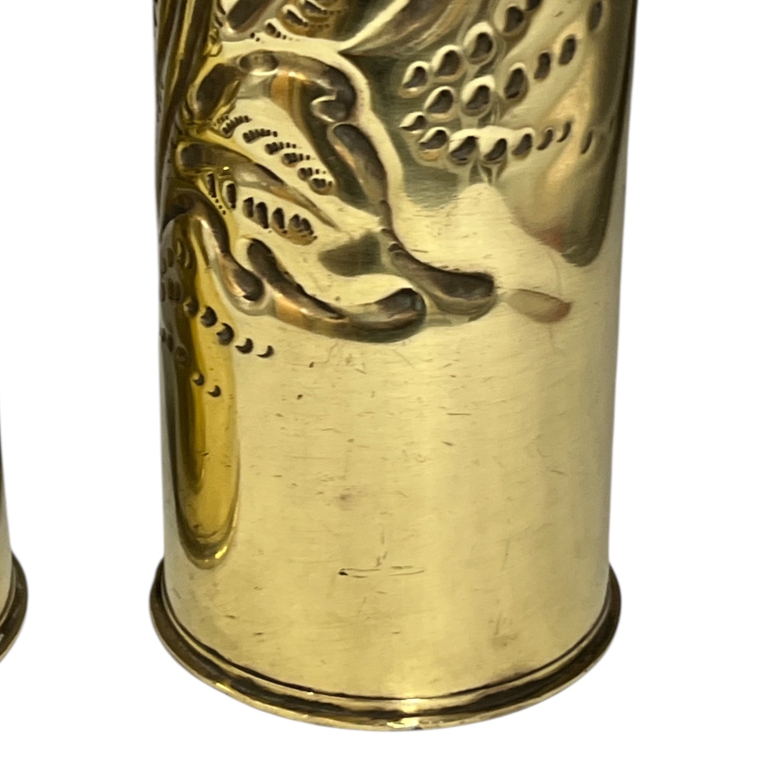 inside of trench art vase