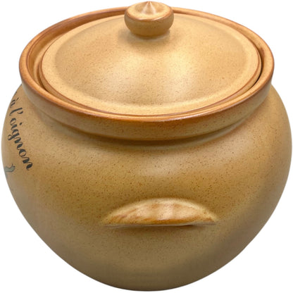 Vintage French Onion Soup Tureen – 3L Ceramic Crock with Lid | Rustic Country Kitchen