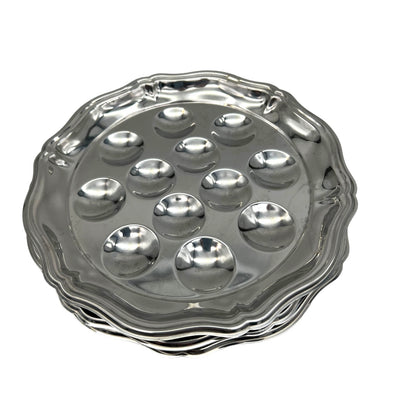 French stainless steel escargots plates with forks for sale