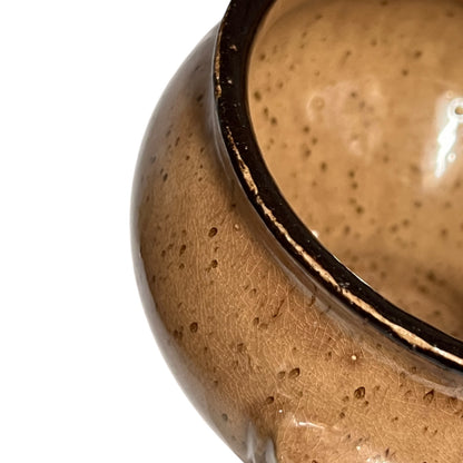 Two French soup bowls with lions head handles on a white background