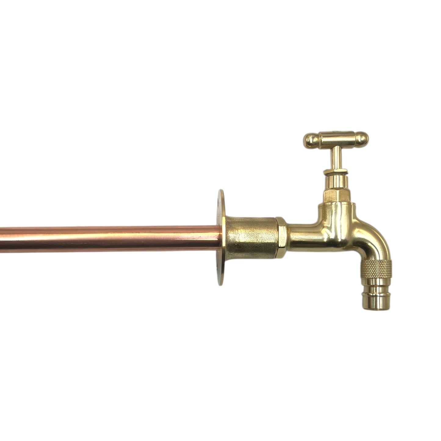 Brass Vintage Style Kitchen or Bathroom Tap, Wall Mounted Tap