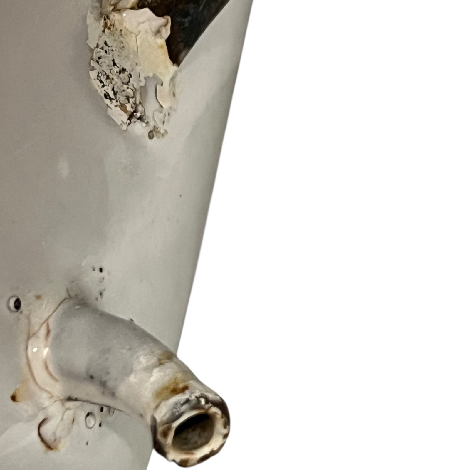 close up image of vintage planter spout