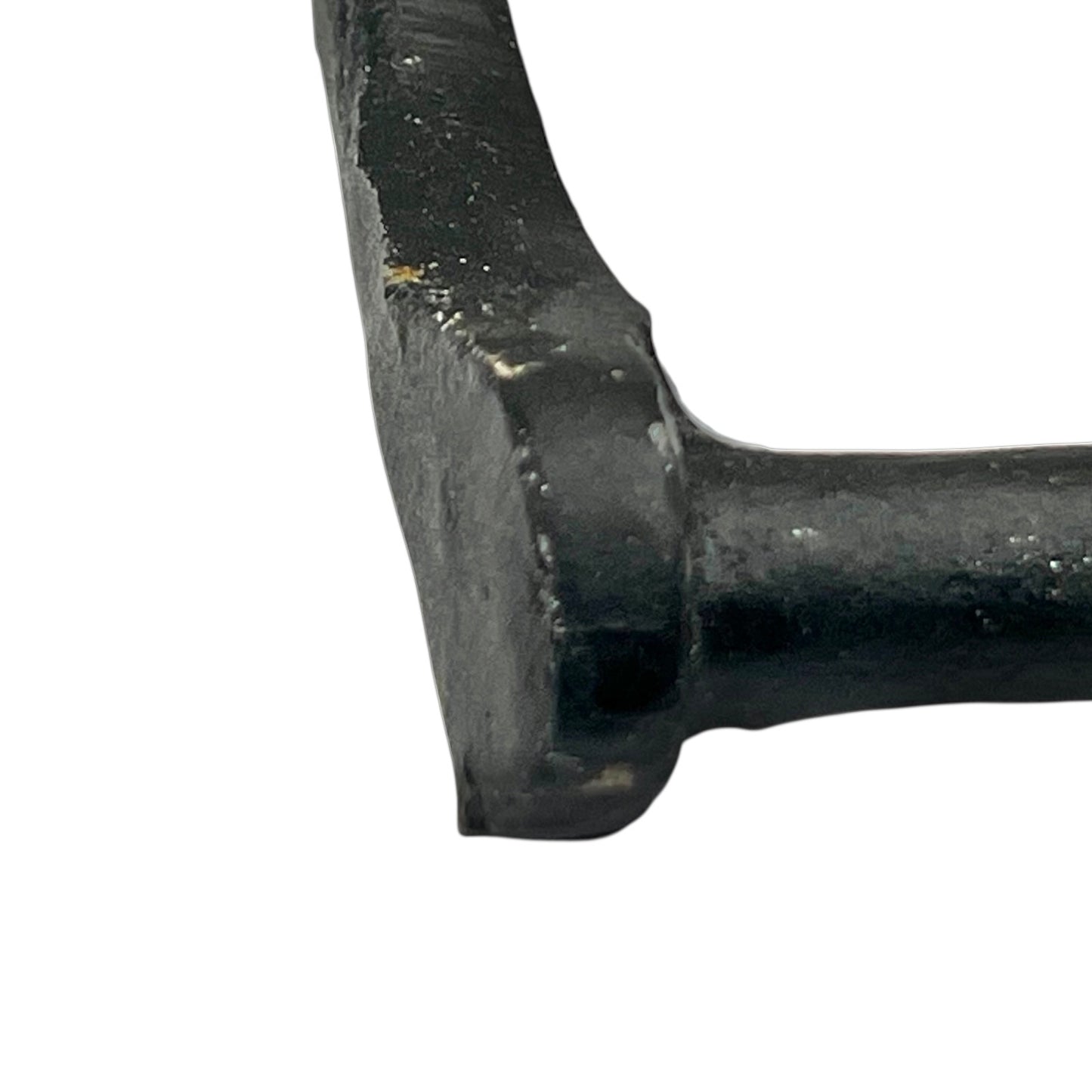 close up of toilet paper holder with a goose design on a white background