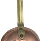 set of 4 French copper kitchen utensils with brass handles