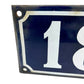 image French vintage door house number 18