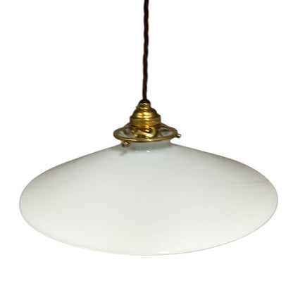 Vintage Milk Glass Ceiling Light for Living Room, French Pendant Lamp 