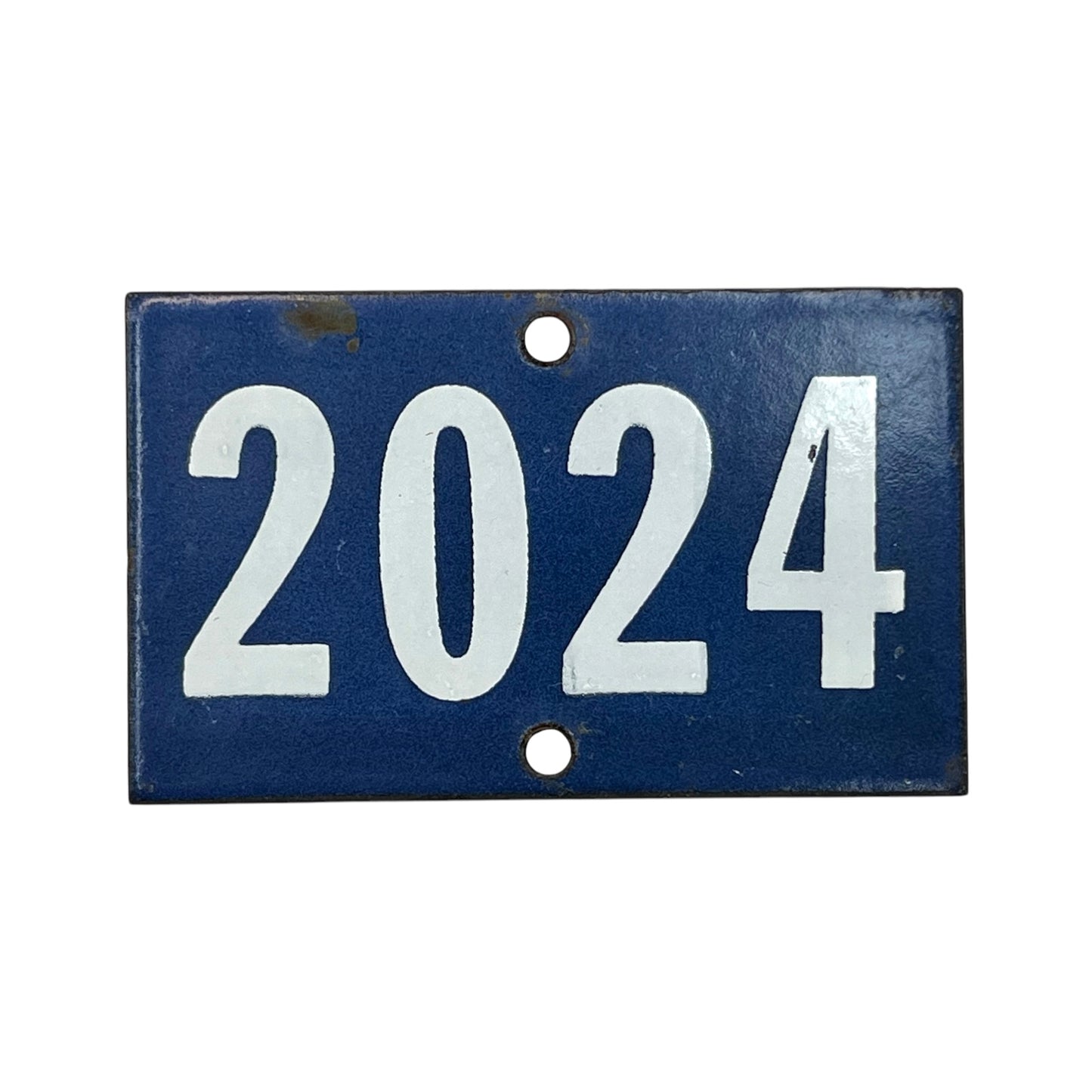 Vintage French Enamel Door Number 2024