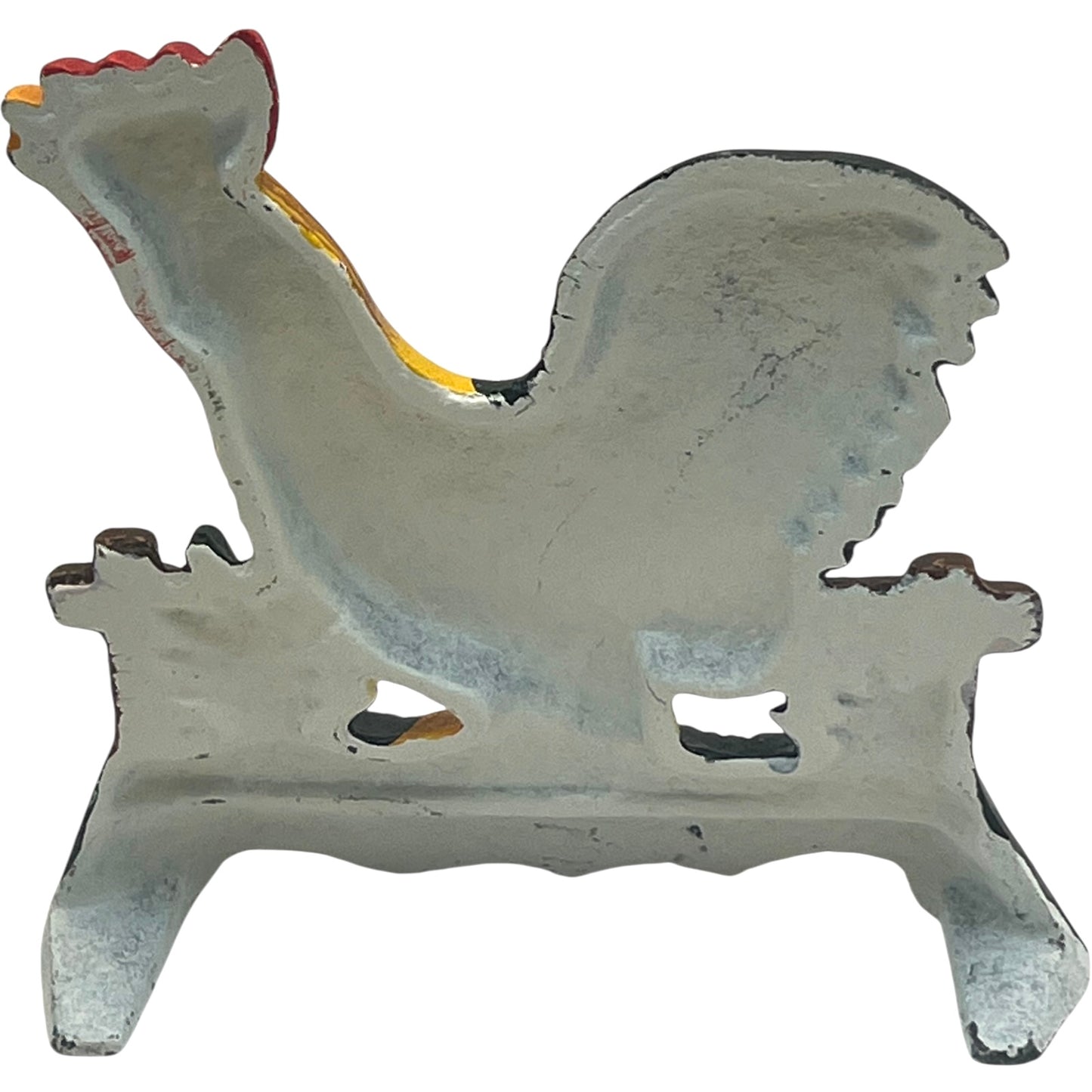 French Cast Iron Chicken Door Stop, Farmhouse Chic Doorstop Wedge, Door Stay