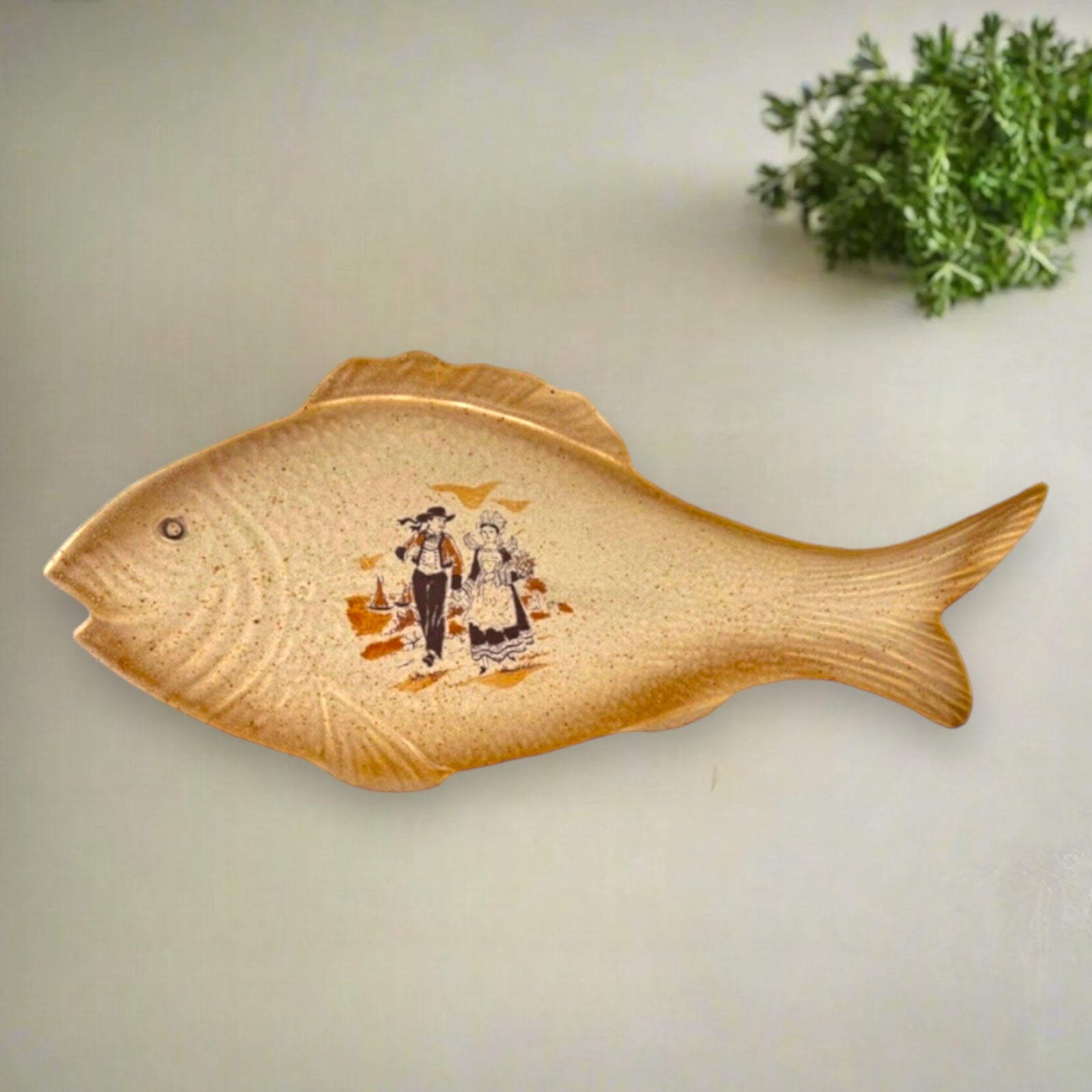 Traditional French large fish shaped serving platter, party platter