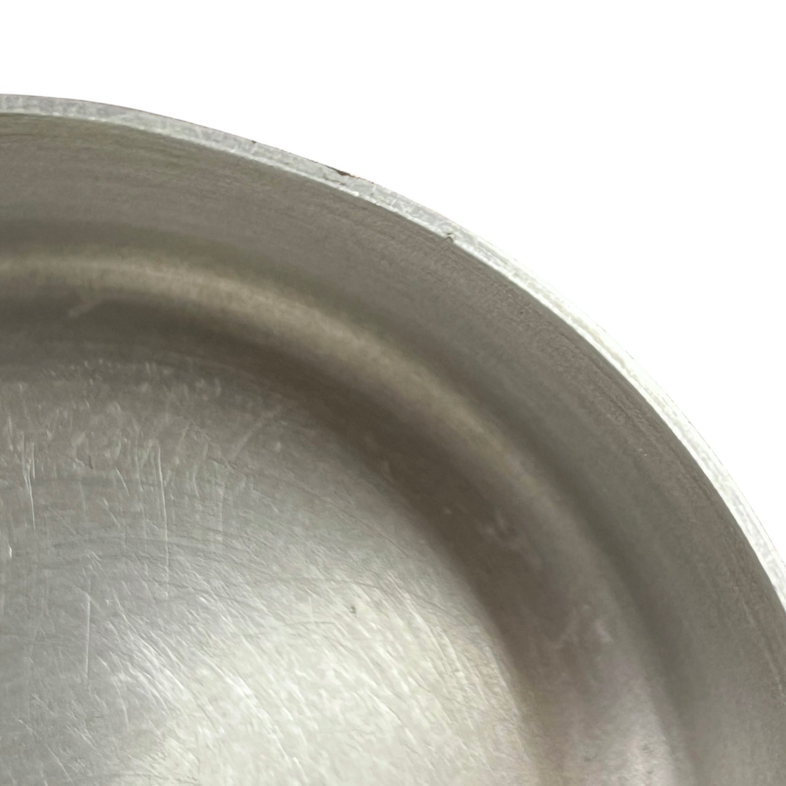 inside edge of French copper pan