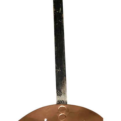 steel handle of copper utensil