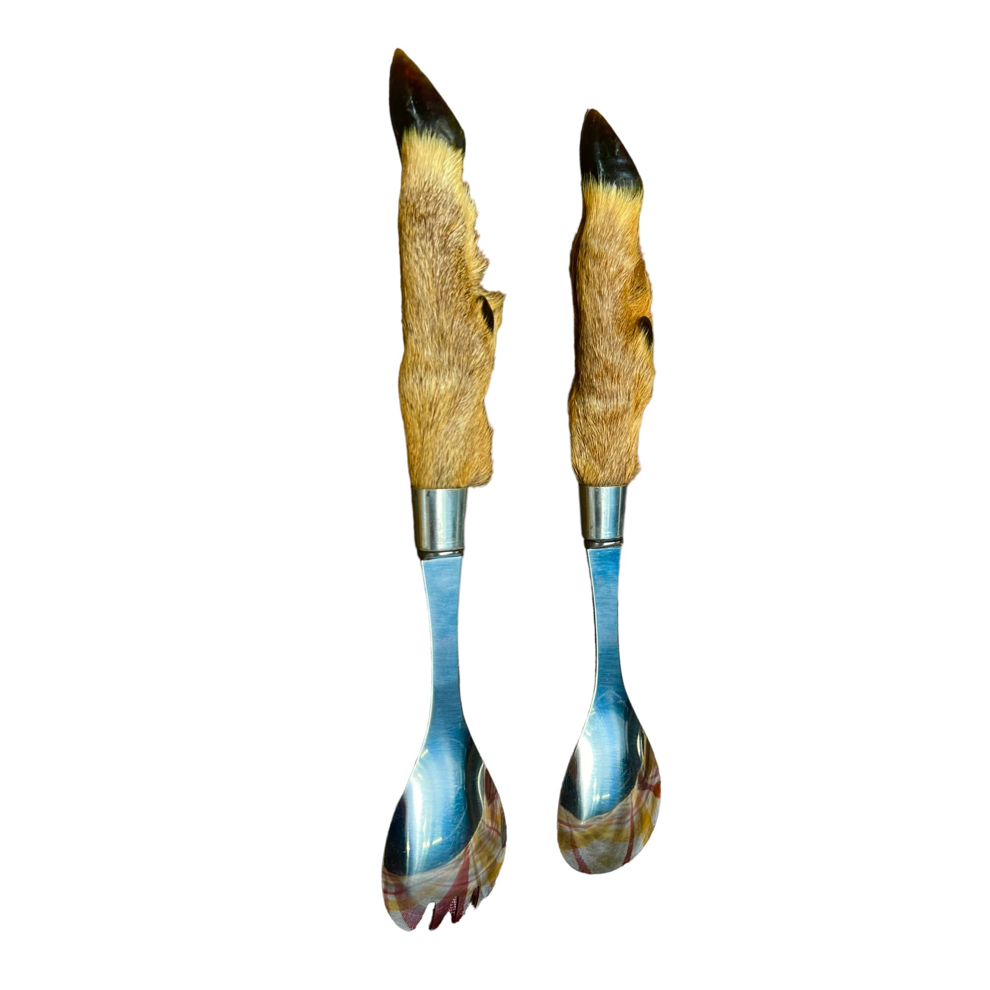 image 3 French taxidermy deer hoof salad spoons 
